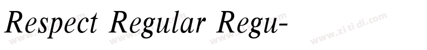 Respect Regular Regu字体转换